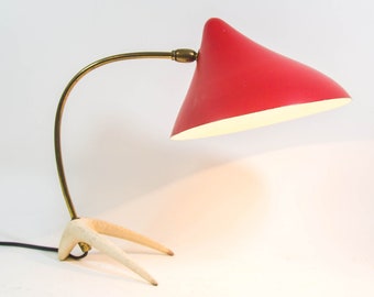 Midcentury table lamp | crow feet base | EWÅ Sweden | vintage 50's