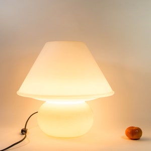 Classic mushroom lamp | Glashütte Limburg | XXL | Frosted glass | vintage 70's