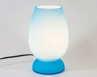 Murano Vetri lamp | Incamiciato glass | Bright blue | vintage 80's