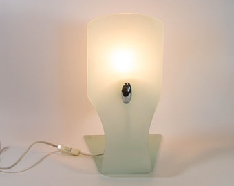 Postmodern table lamp | Hala Zeist | curved glass | vintage 80's