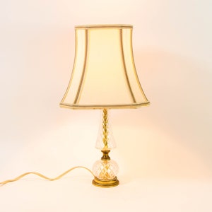 Crystal glass table lamp | Hollywood Regency | Vintage 70&#39;s