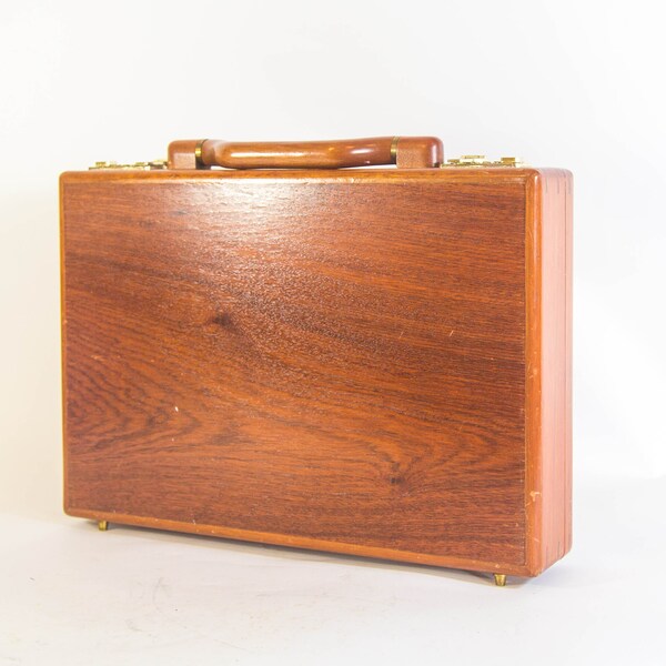 Wooden Briefcase Etsy