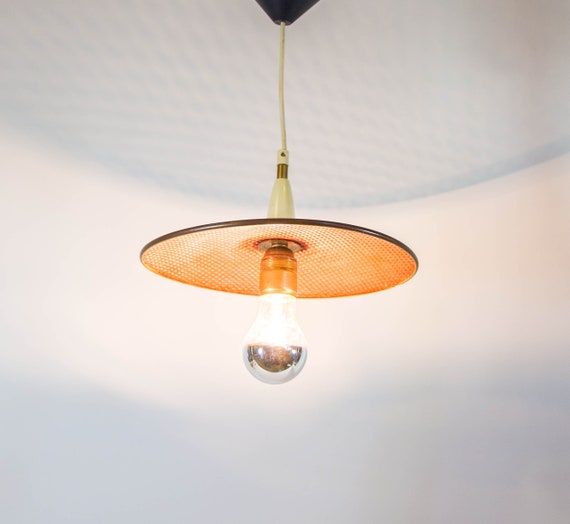 Midcentury Ceiling Lamp Perforated Metal Mathieu Mategot Style