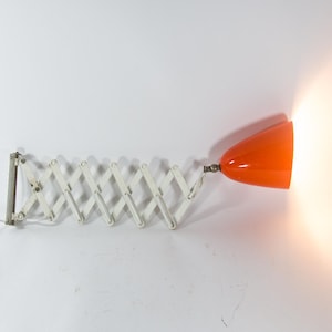 Midcentury scissor lamp | Anvia | ORANGE and white | Vintage 60&#39;s