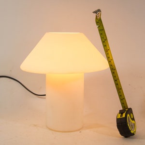Vintage mushroom lamp | XL version | Hala Zeist | white opaline glass | vintage 80's image 6