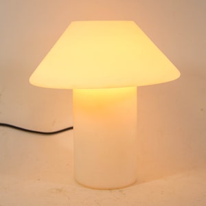 Vintage mushroom lamp | XL version | Hala Zeist | white opaline glass | vintage 80's image 2