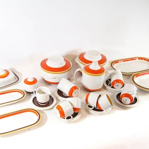 Bavaria Scherzinger table ware | vintage tea set | Funky 70's | Porcelain tableware