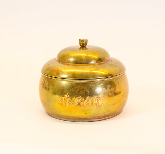 Antique Tobacco Jar | Full brass | vintage 20's - image 1