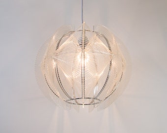 Vintage pendant lamp | attr. Paul Secon for Sompex | Nylon wire lamp pendant lamp | ø 30 cm | space age design | vintage 70s