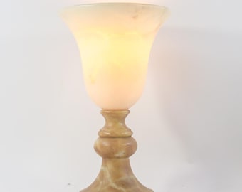 Alabaster table lamp | Classic shape | Vintage 70's