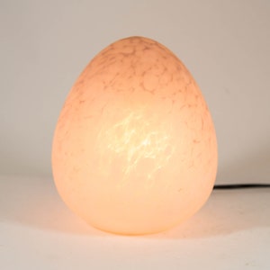 Glass egg lamp | attr Verrerie de Vianne | Light purple glass | Vintage 80&#39;s
