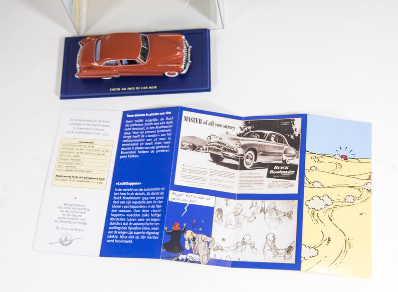 Modello di auto TinTin | 1/43 | Buick Roadmaster | Terra dell'oro nero | Scatola originale e certificato | Edizione Atlante immagine 7