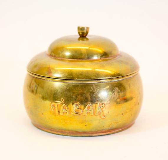Antique Tobacco Jar | Full brass | vintage 20's - image 2