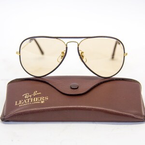 Ray-ban Leathers Aviator| Brown Changeable Lenses | Original