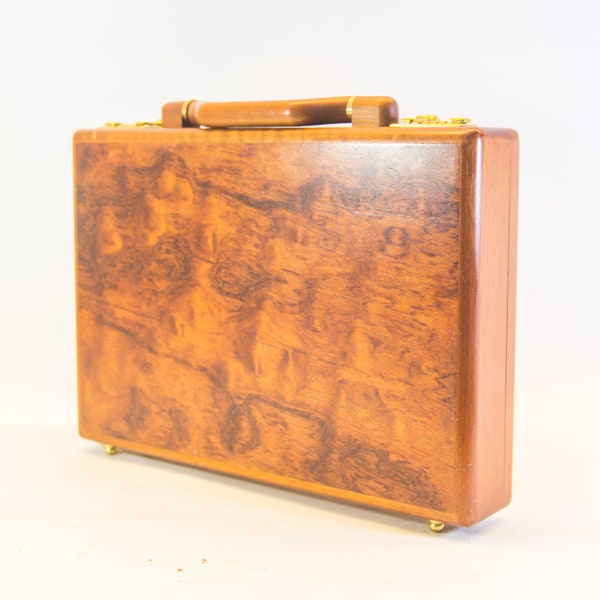 Wooden Briefcase Etsy