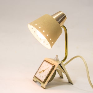 Vintage Cocotte-Lampe | Mit Uhr | Einige Gebrauchsspuren | Jahrgang 1950