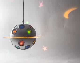 IKEA イケア BLIMP カラフル ペンダントライト プロジェクターランプ IKEA Blimp カラフル スフィア プロジェクターランプ、惑星、星、月