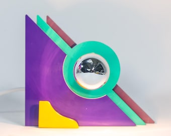 Postmodern bordslampa | Memphis-design | Färgglad | Vintage 50-tal |