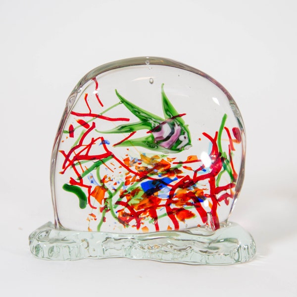 Murano aquarium block |  Riccardo Licata for Cenedese | vintage 70's