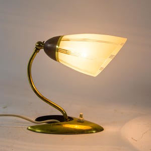 Midcentury table lamp | Opaline glass | Vintage 50&#39;s | 2 AVAILABLE