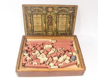 Antique 1900 Richter & Co Anchor Stone Building Block Set No.4 New