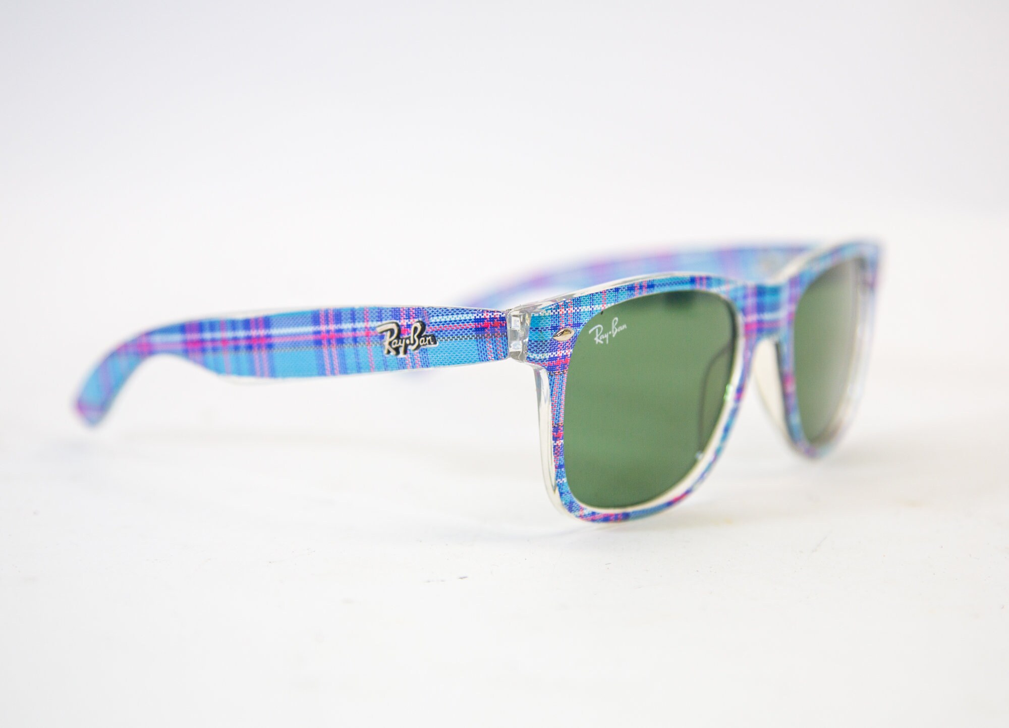 Ray Ban Wayfarer | RB2140 | Plaid Print | Original Case - Etsy