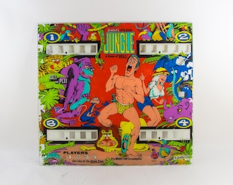 Vintage pinball window | Jungle | Gottlieb | vintage 70's