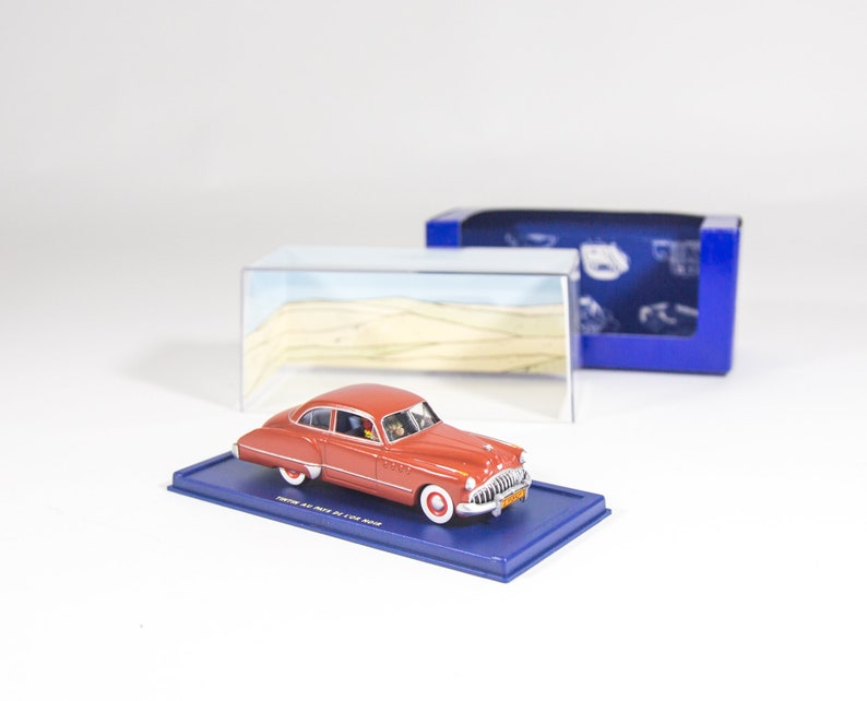 Modello di auto TinTin | 1/43 | Buick Roadmaster | Terra dell'oro nero | Scatola originale e certificato | Edizione Atlante immagine 3