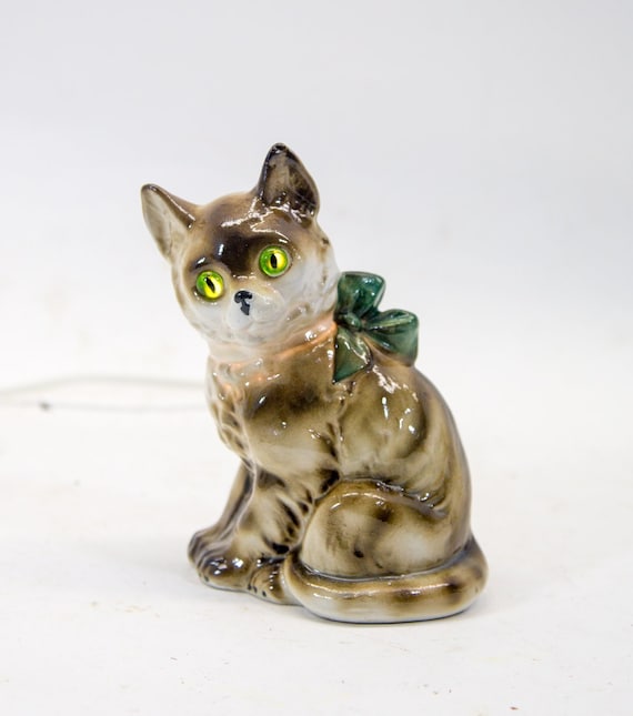 50's perfume lamp | Cat figure | made in East-Germany