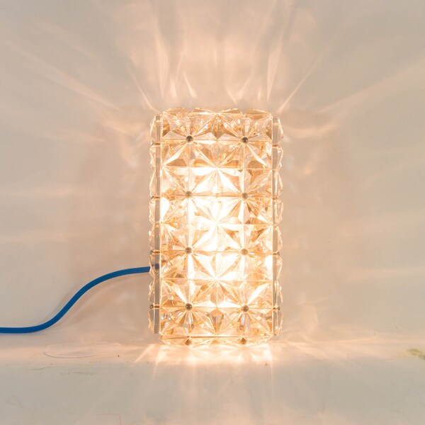 Kinkeldey Germany | flush-mounted wall lamp | crystal glass | Vintage 70's | 1 LEFT!