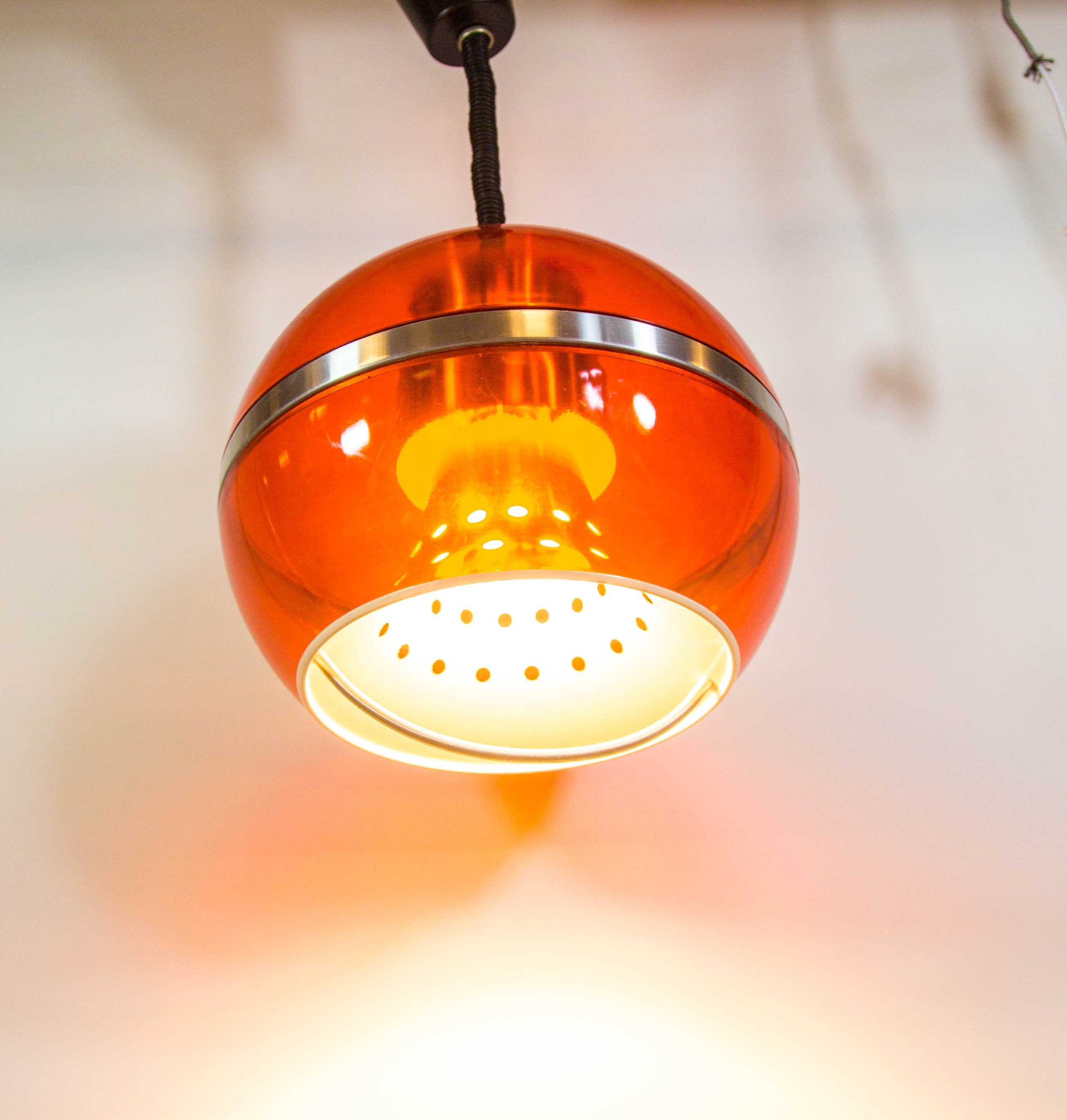 Midcentury Pendant Lamp Dijkstra Orange Acrylic Lamp Shade - Etsy