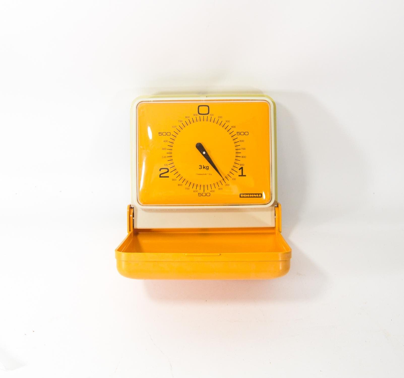 Balance De Cuisine Vintage Soehnle Orange Années 70 - état Fonctionnel