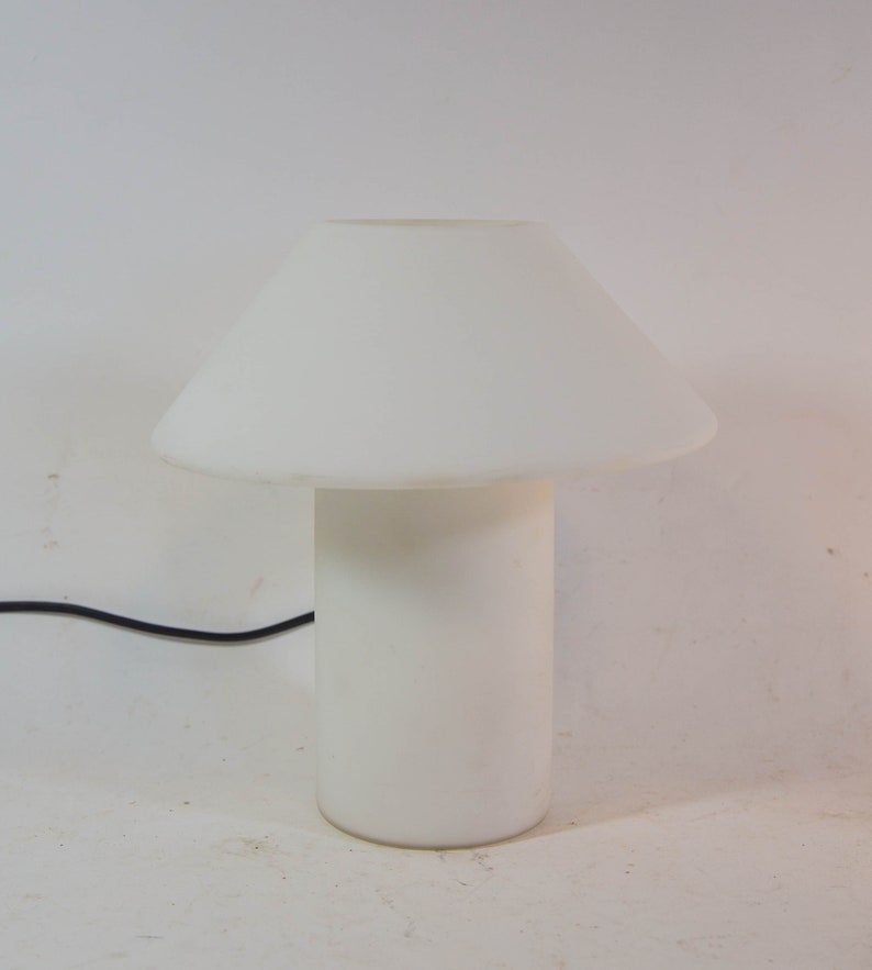 Vintage mushroom lamp | XL version | Hala Zeist | white opaline glass | vintage 80's image 4