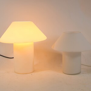 Vintage mushroom lamp | XL version | Hala Zeist | white opaline glass | vintage 80's image 7