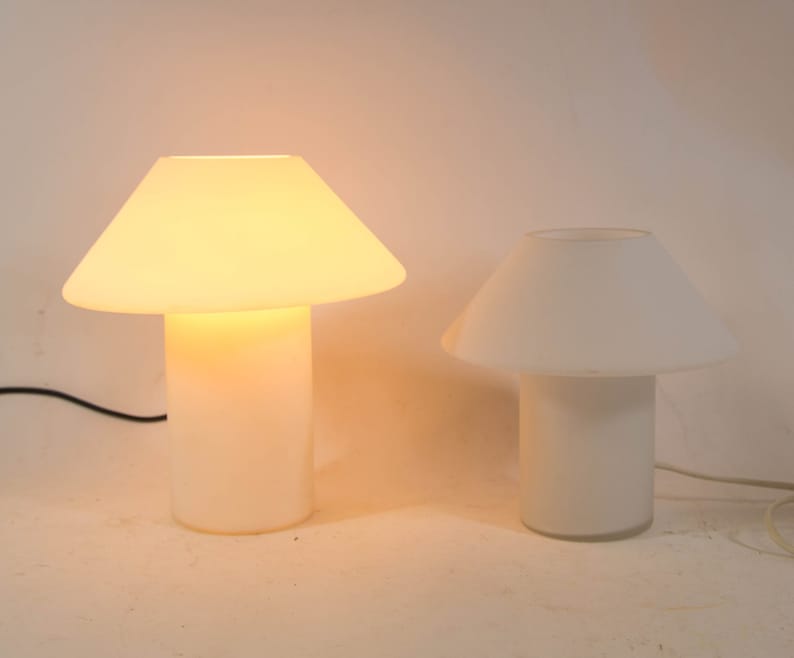 Vintage mushroom lamp | XL version | Hala Zeist | white opaline glass | vintage 80's image 7
