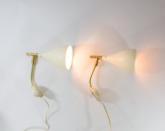 Set of 2 vintage wall lamps | Cosack Leuchten | Space age design | Vintage 60's