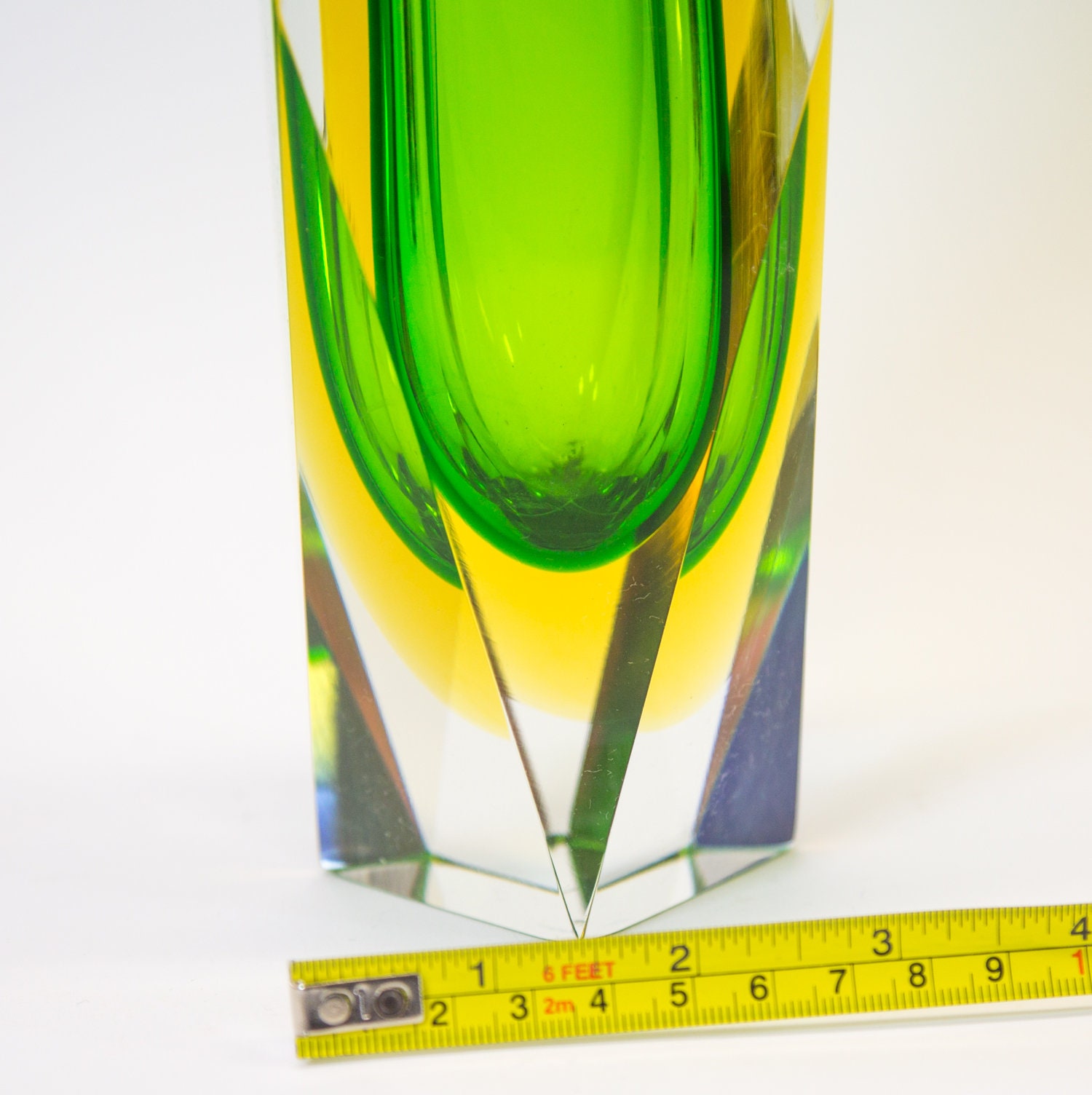 工芸品 Murano Glass Vase (Green & Yellow) 6a582fbe647ccf97a4f74f69c280b9