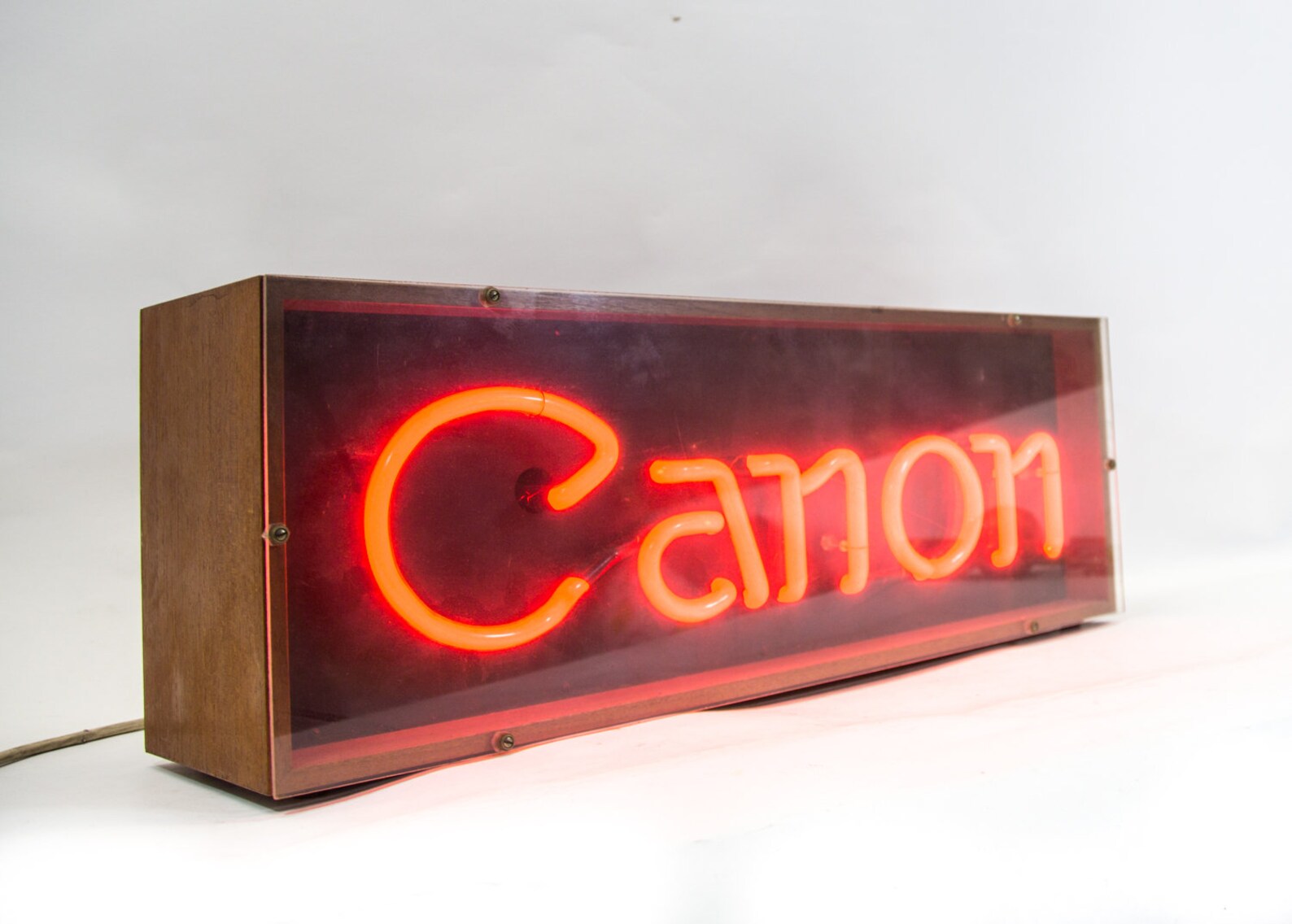 Canon Neon Sign Fully Functional Wooden Casing Vintage 60 s Etsy