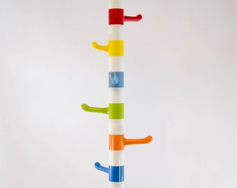 Wieszak na ubrania dla dzieci | kolorowy design | vintage IKEA | 130 centymetrów | Vintage lat 90.