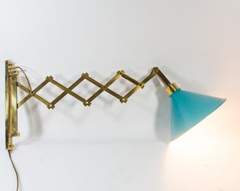 Midcentury scissor lamp | Solid brass | Italian design | Vintage 50's