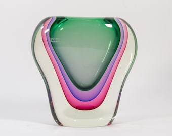 Vintage Murano vase | Sommerso glass | Oball | vintage 90's