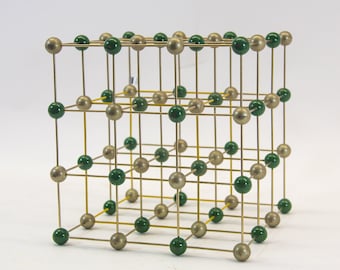 Antique molecular model | Metal wire structure | Czech design | Vintage 50's