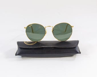 Ray Ban USA Vintage B&L W1573 Round Classic Metals Sunglasses - Etsy