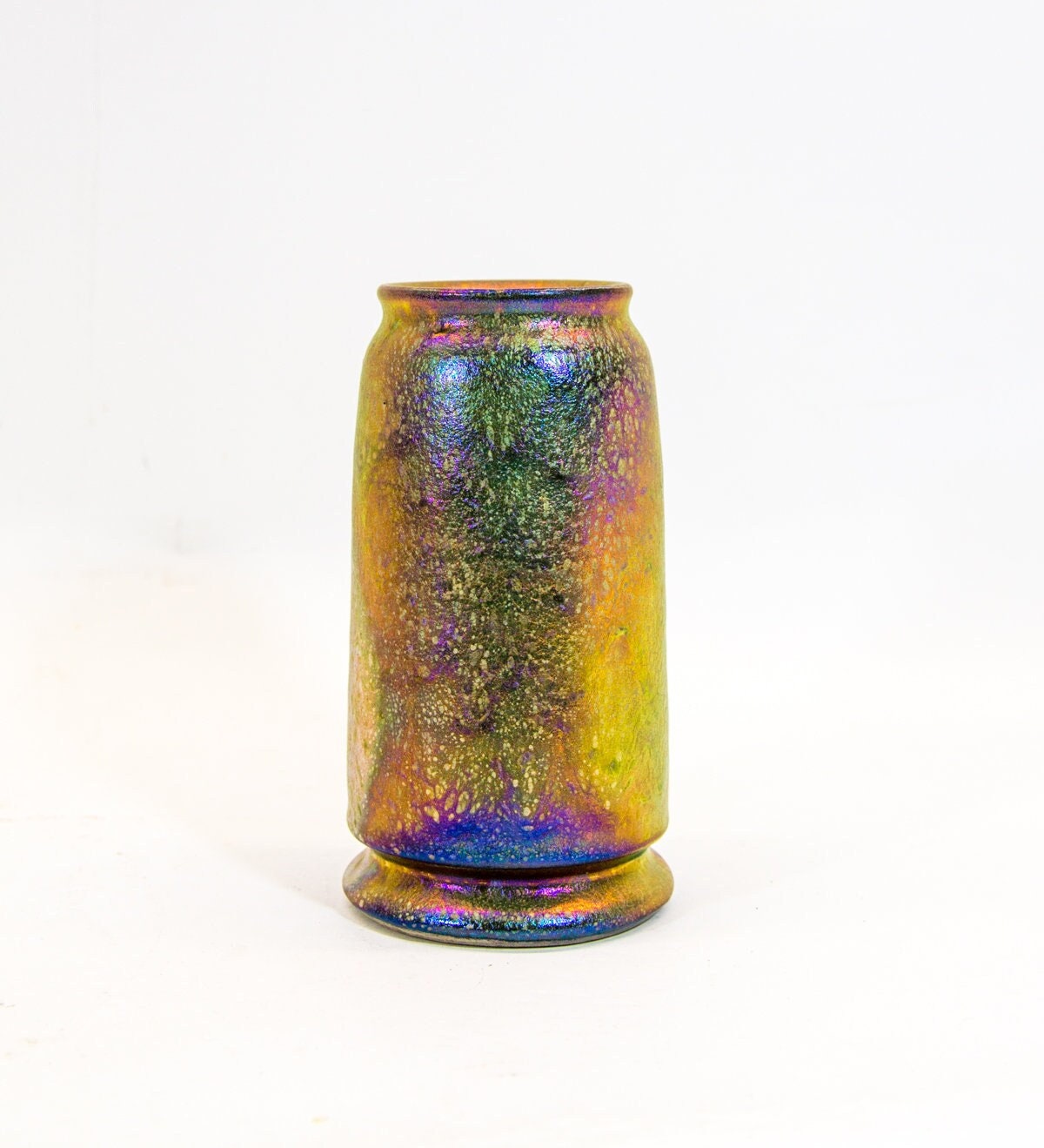 Mobach | Glazed vase | Gold luster decor | Dutch ceramics | Vintage 70's