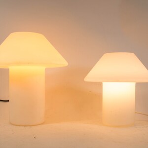 Vintage mushroom lamp | XL version | Hala Zeist | white opaline glass | vintage 80's image 9