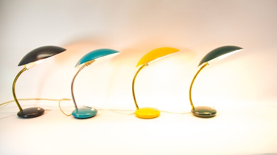 Classic Space-age Desk Lamp | Gooseneck Arm | Dark Green