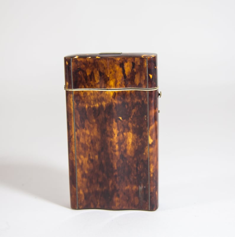 Antique cigar case tortoiseshell Early 19th century image 3