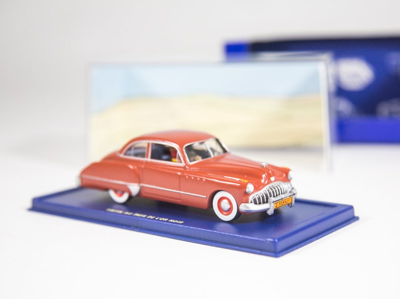 Modello di auto TinTin | 1/43 | Buick Roadmaster | Terra dell'oro nero | Scatola originale e certificato | Edizione Atlante immagine 1