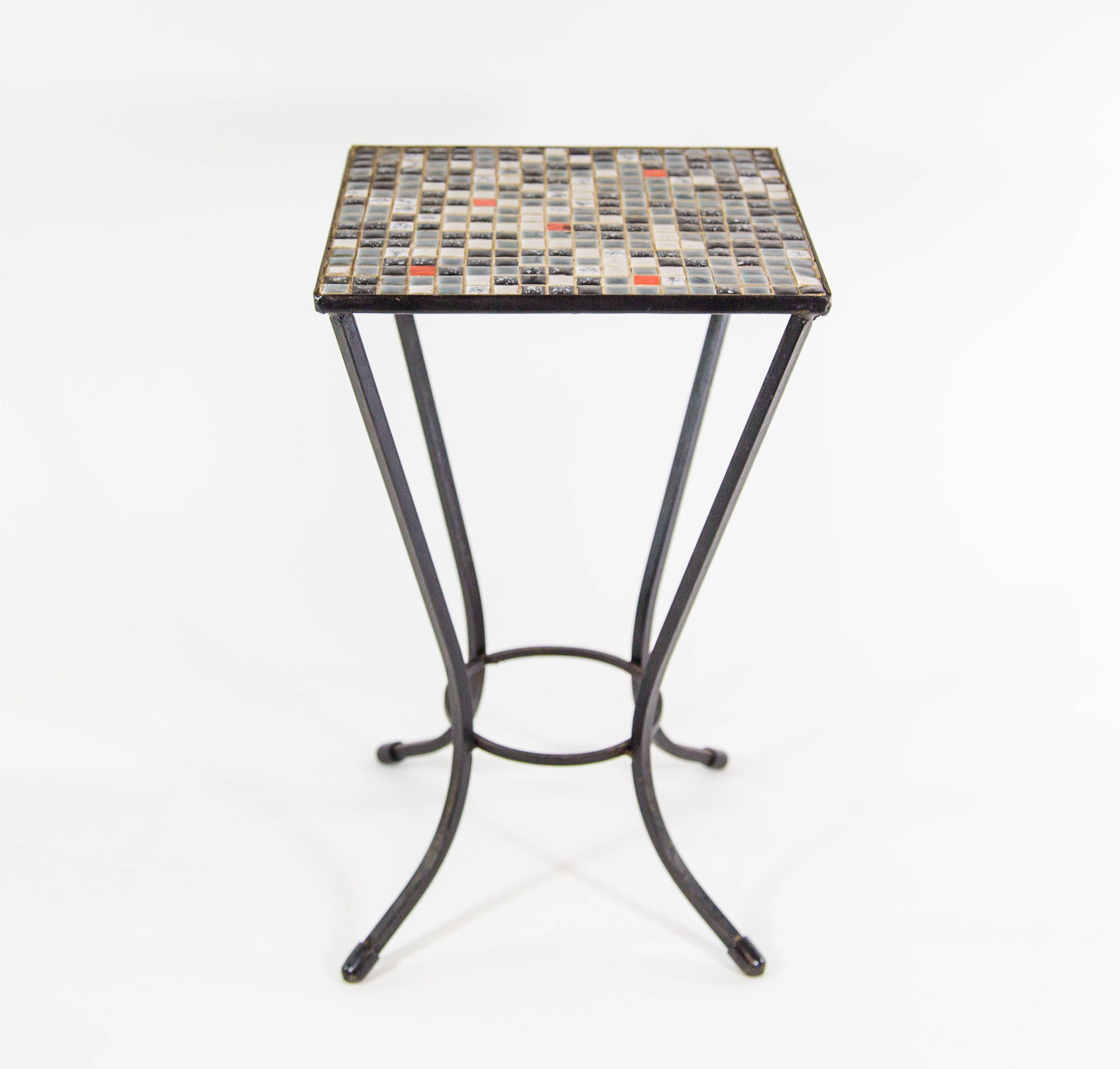 Midcentury Side Table Plant Stand Mosaique Vintage Etsy