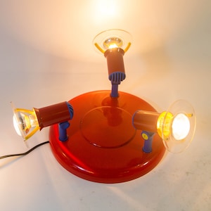 Vintage ceiling lamp | Memphis Milano style | 80&#39;s design | Massive basic colors